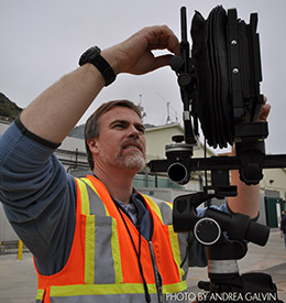 HABS Photographer Stephen Schafer with his 4x5 large Format Camera